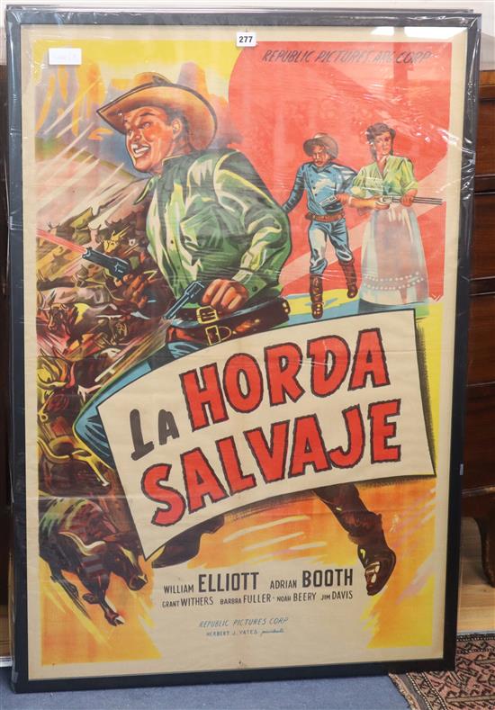 A vintage Argentinian film poster The Savage Horde